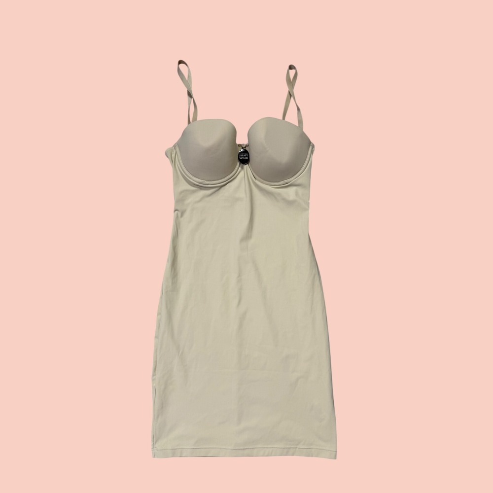 Victoria's Secret Nude Shapewear Slip Dress NWT 36C Body Shaper Smoothing - Picture 1 of 3